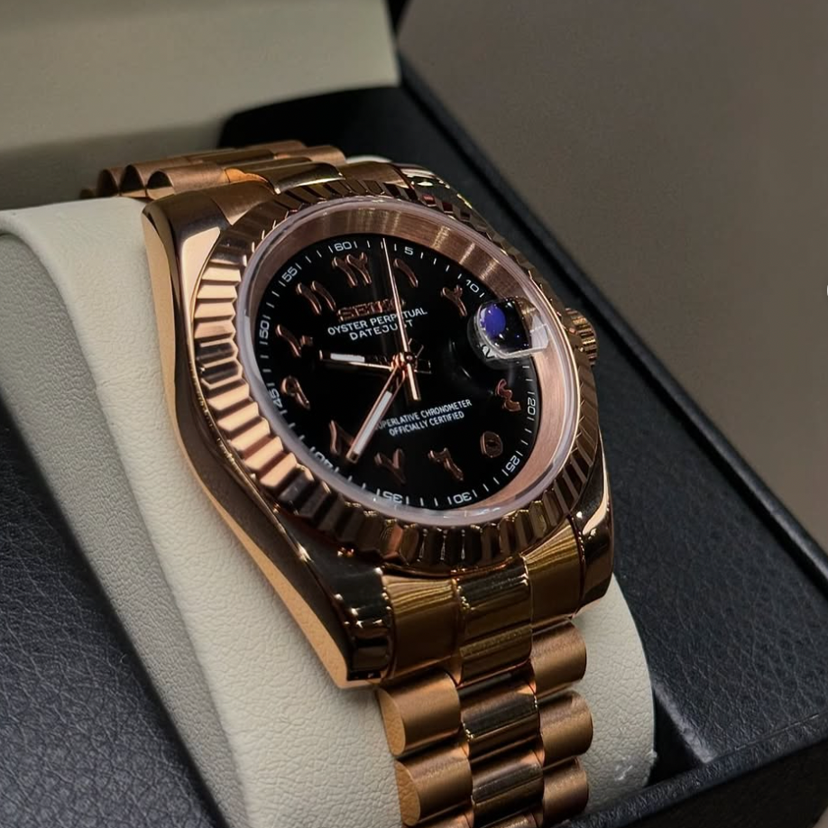 VELANCE® Rose Gold Chocolate Arabic Dial