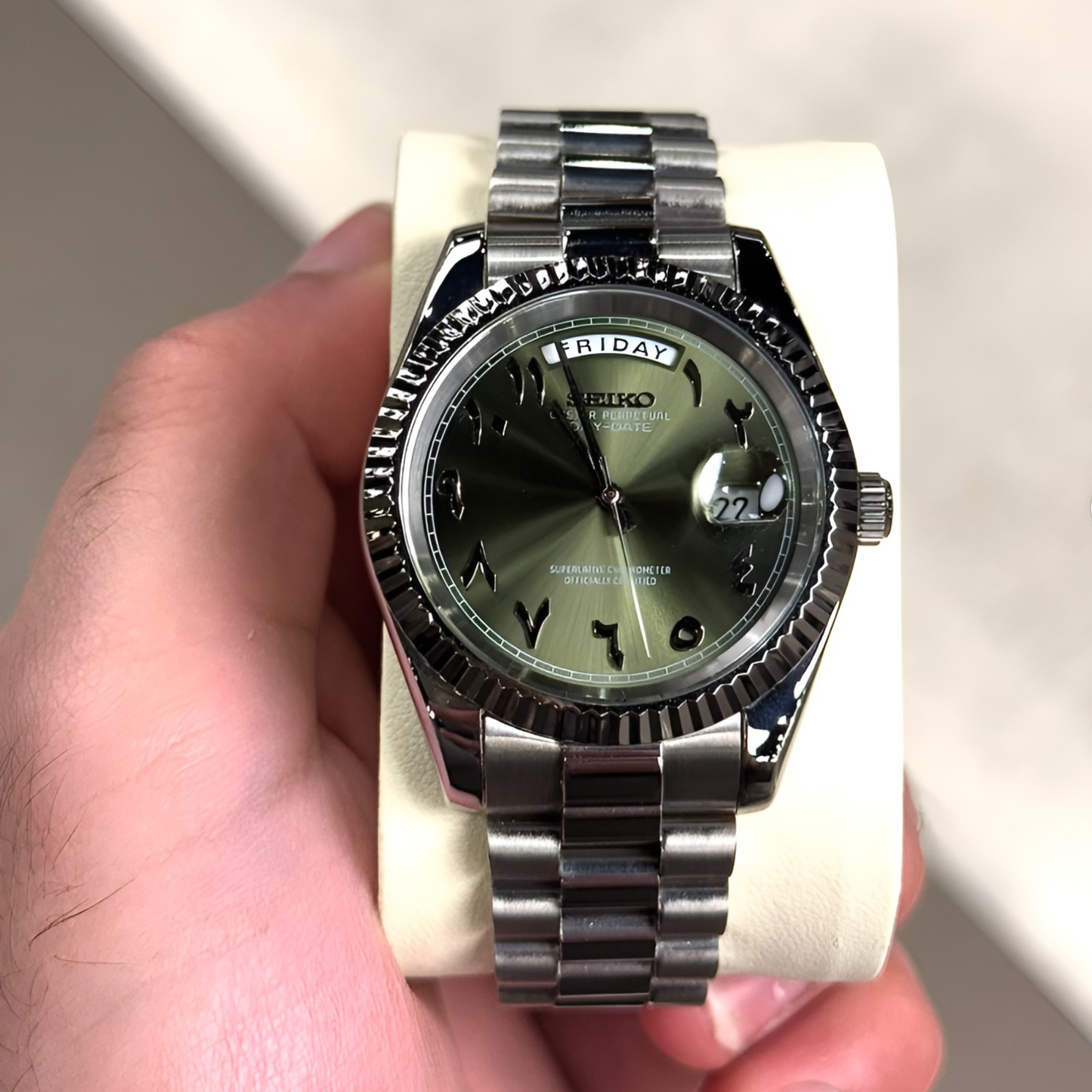 VELANCE® Pearl Olive Arabic Dial