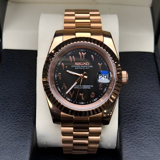 VELANCE® Rose Gold Chocolate Arabic Dial